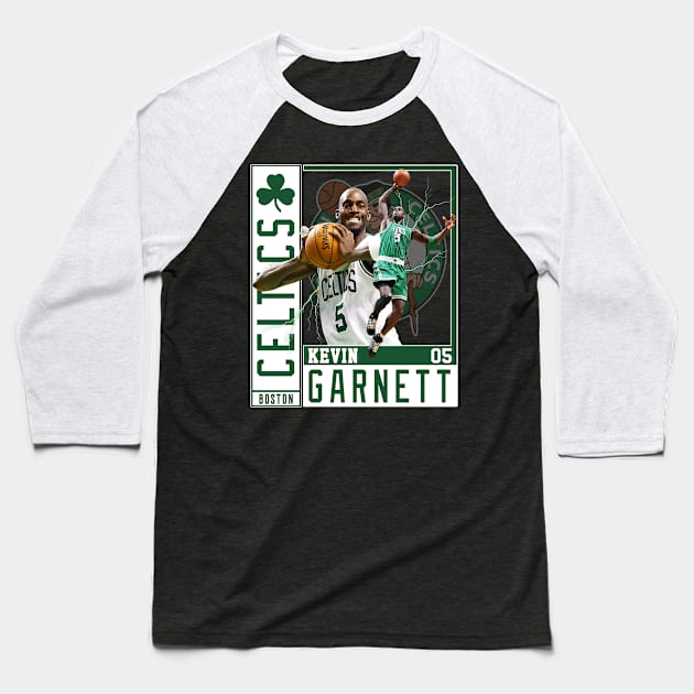 Kevin Garnett Basketball Signature Vintage Retro 80s 90s Bootleg Rap Style Baseball T-Shirt by CarDE